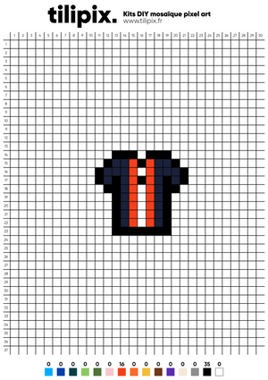 Pixel art Foot PSG - Tilipix