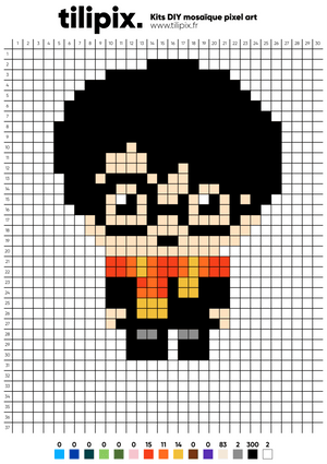 Pixel art Harry Potter - Tilipix