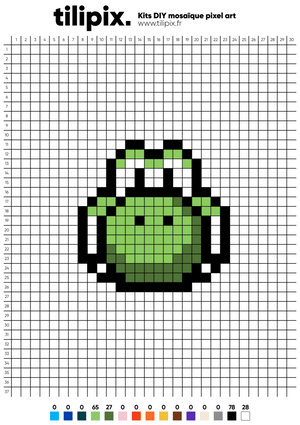 Pixel art Yoshi - Tilipix