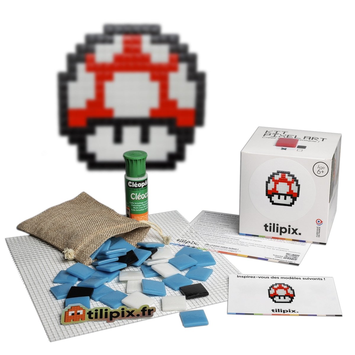 Kit Pixel art Champignon magique - Tilipix